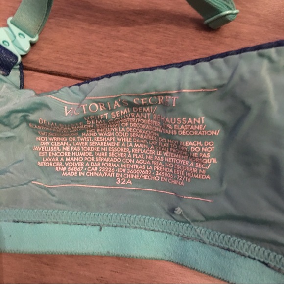 3for$30 VICTORIA SECRET LADIES BRA - 32A MELANG BLUE- GREAT CONDITION - Picture 3 of 3
